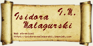 Isidora Malagurski vizit kartica
